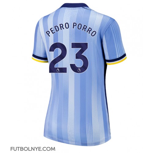 Camiseta Tottenham Hotspur Pedro Porro #23 Visitante Equipación para mujer 2024-25 manga corta